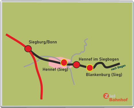 Hennef (Sieg) Siegburg/Bonn Blankenburg (Sieg) Hennef im Siegbogen nach Siegen